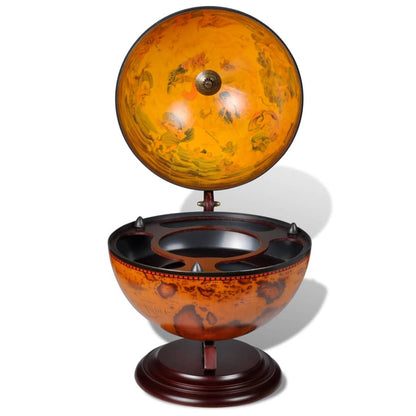 Tabletop Globe Bar Wine Stand Wood
