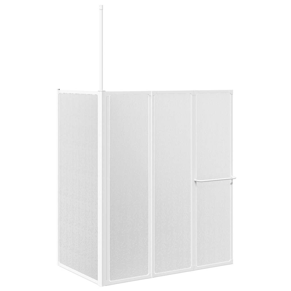 Shower Bath Screen Wall L Shape 70 x 120 x 137 cm 4 Panels Foldable