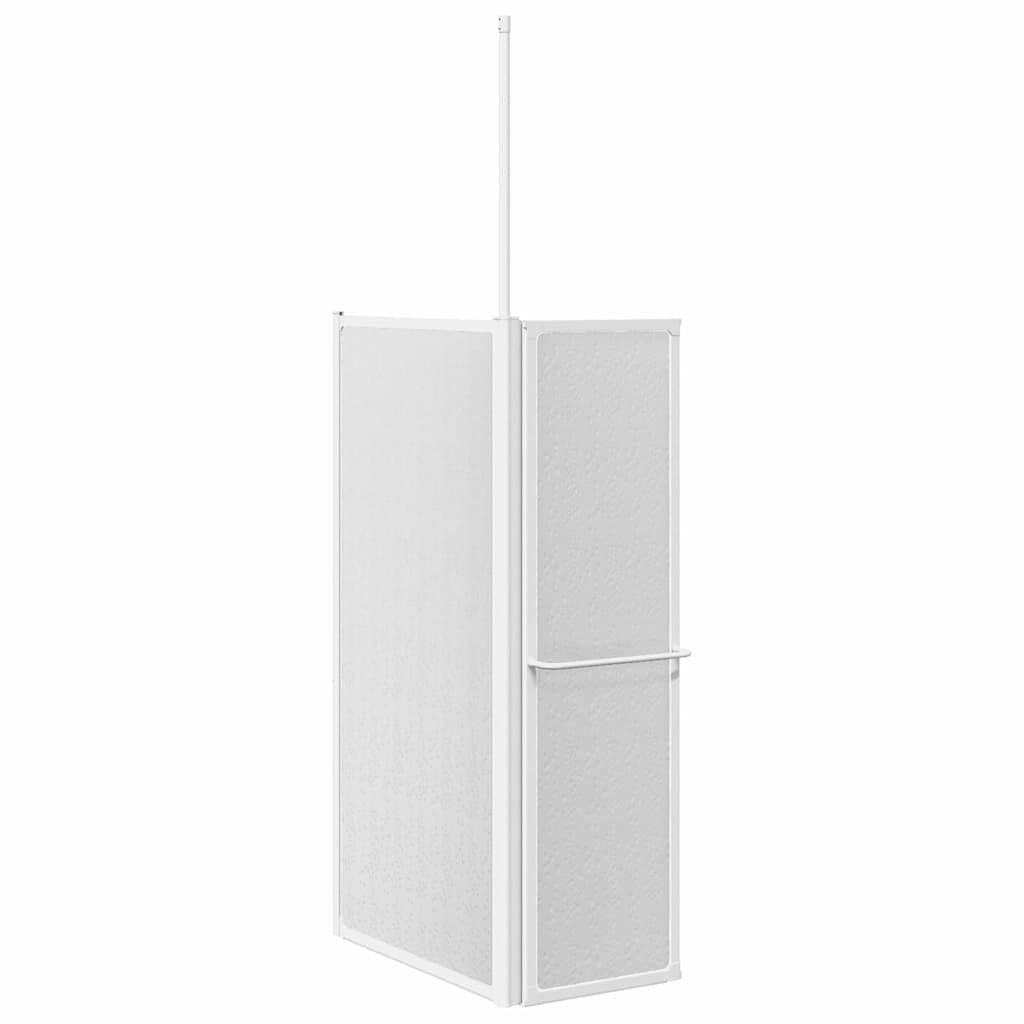 Shower Bath Screen Wall L Shape 70 x 120 x 137 cm 4 Panels Foldable