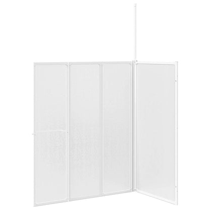 Shower Bath Screen Wall L Shape 70 x 120 x 137 cm 4 Panels Foldable