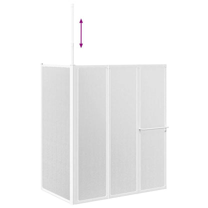 Shower Bath Screen Wall L Shape 70 x 120 x 137 cm 4 Panels Foldable