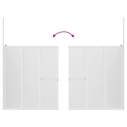 Shower Bath Screen Wall L Shape 70 x 120 x 137 cm 4 Panels Foldable