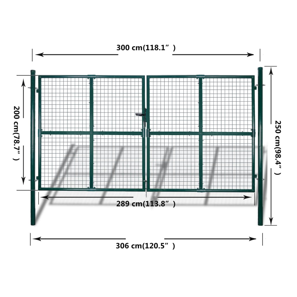 Garden Mesh Gate Fence Door Wall Grille 306x200 cm