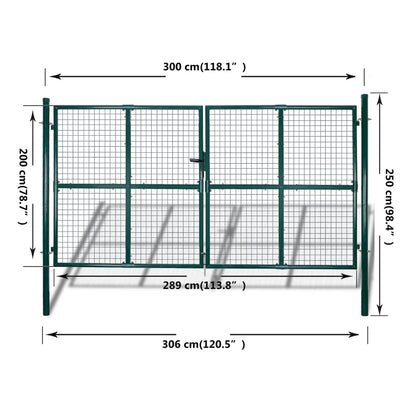 Garden Mesh Gate Fence Door Wall Grille 306x200 cm