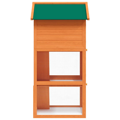 Outdoor Rabbit Hutch Small Animal House Pet Cage 3 Layers Wood