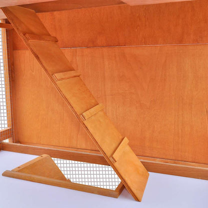 Outdoor Rabbit Hutch Small Animal House Pet Cage 3 Layers Wood