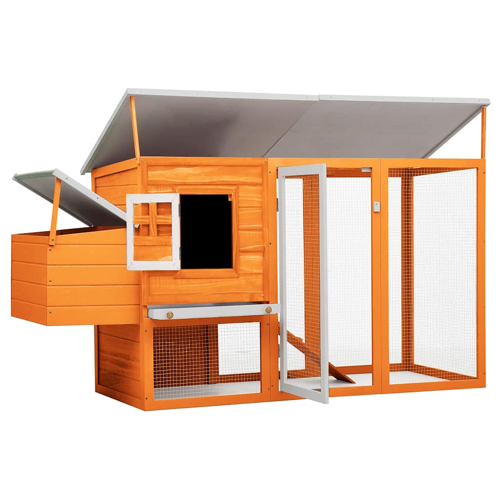 Outdoor Chicken Cage Hen House with 1 Egg Cage Wood