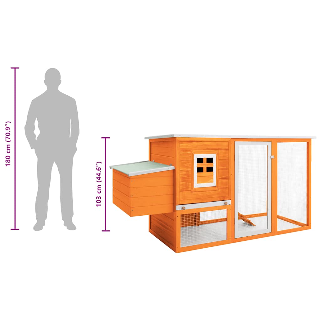 Outdoor Chicken Cage Hen House with 1 Egg Cage Wood