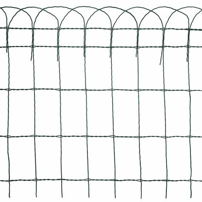 Garden Border Fence Powder-coated Iron 25x0.65 m