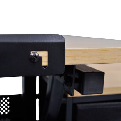 Three Drawers Tiltable Tabletop Drawing Table with Stool