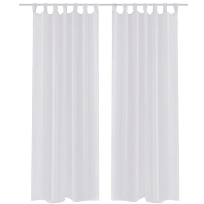 White Sheer Curtain 140 x 245 cm 2 pcs