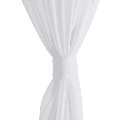 White Sheer Curtain 140 x 245 cm 2 pcs