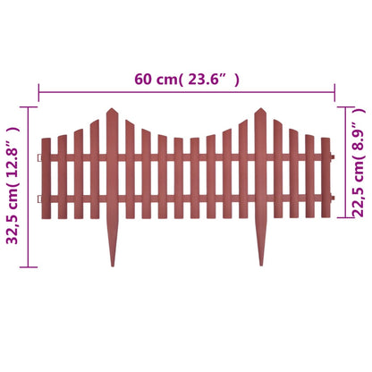 17 pcs Lawn Dividers 10 m Brown