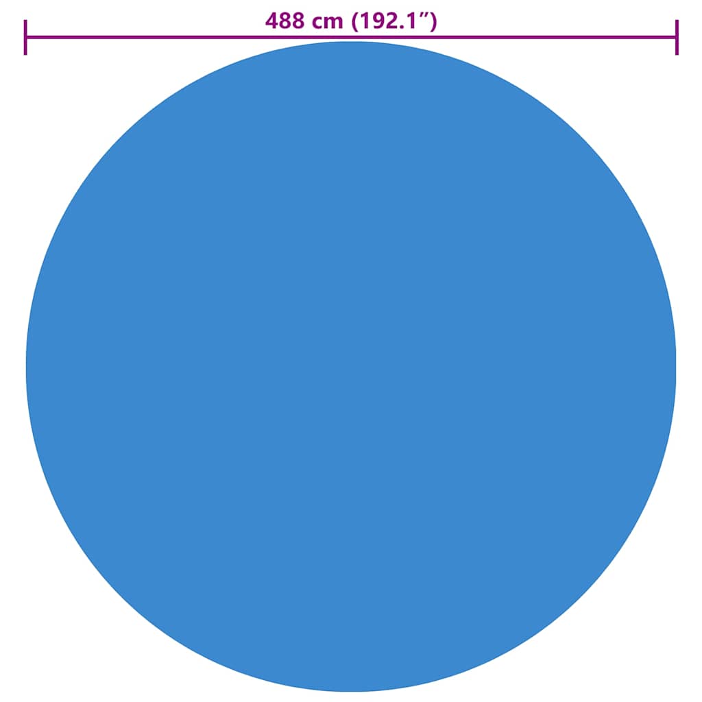 Round Pool Cover 488 cm PE Blue