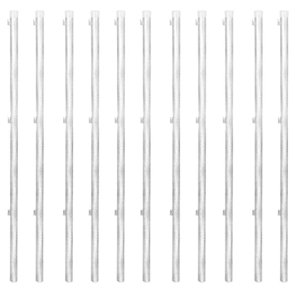 Chain Link Fence with Posts Spike Galvanised Steel 25x1.5 m