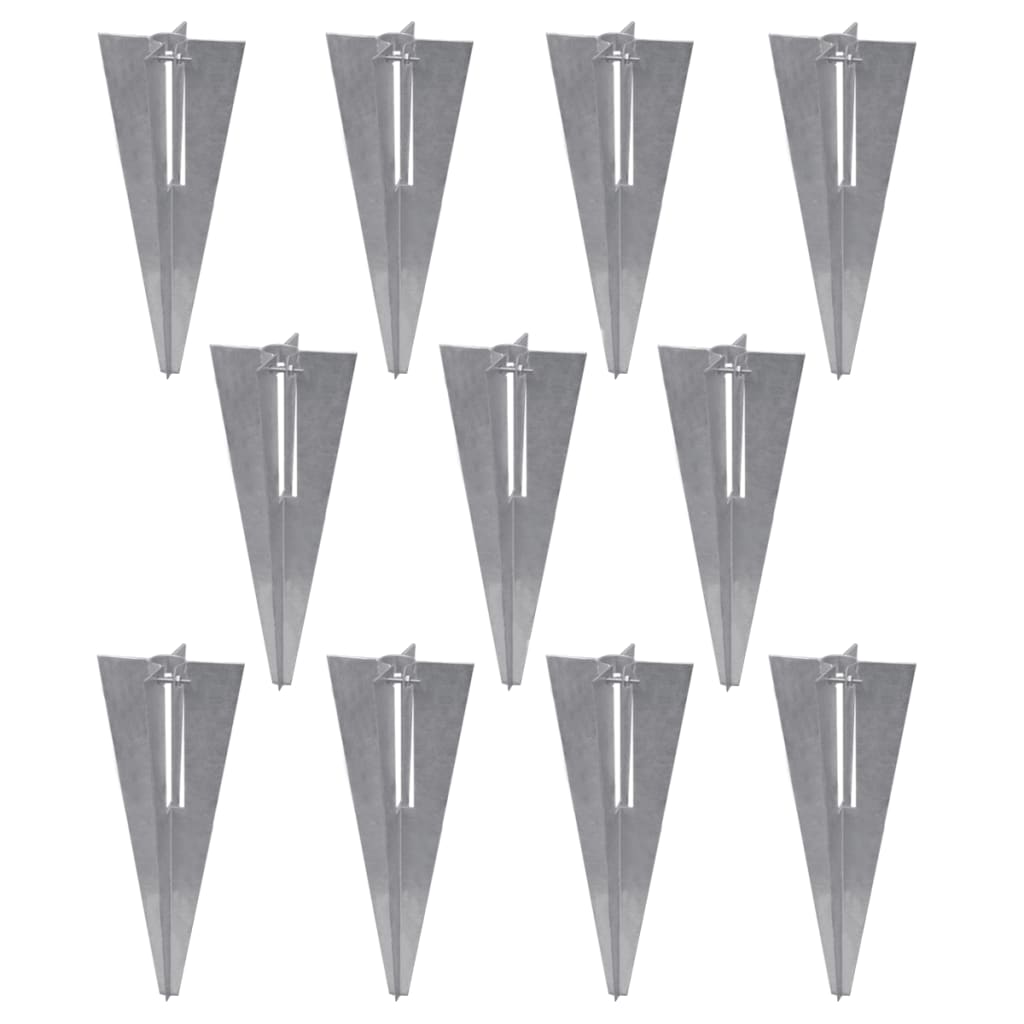 Chain Link Fence with Posts Spike Galvanised Steel 25x1.5 m