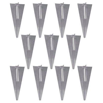 Chain Link Fence with Posts Spike Galvanised Steel 25x1.5 m