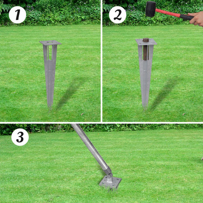 Chain Link Fence with Posts Spike Galvanised Steel 25x1.5 m