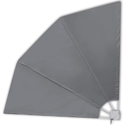 Collapsible Balcony Side Awning Grey 210x210 cm