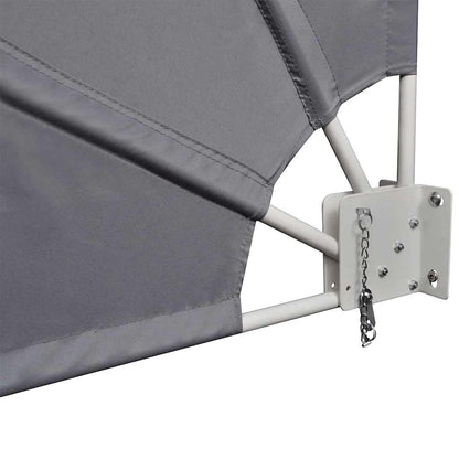 Collapsible Balcony Side Awning Grey 210x210 cm