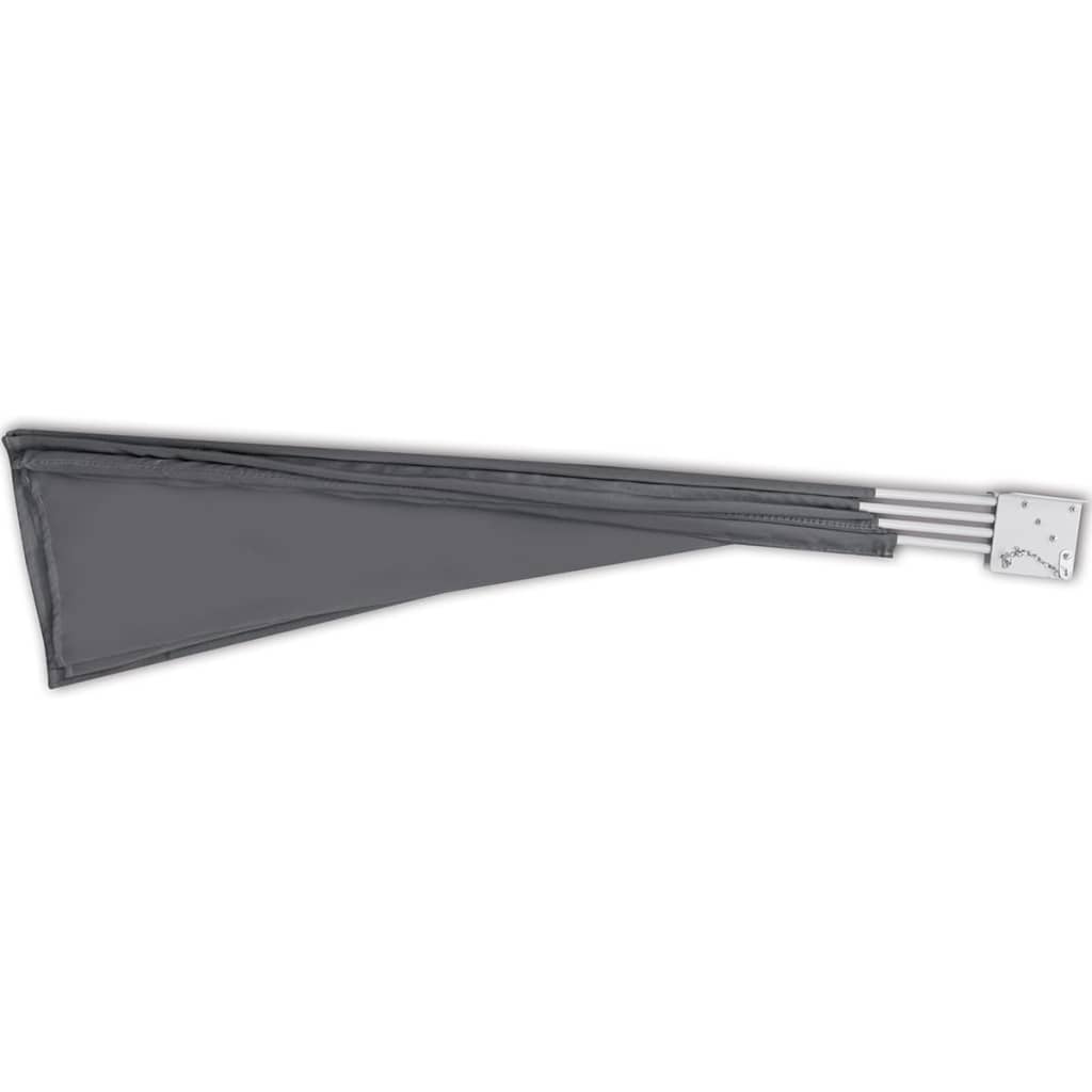 Collapsible Balcony Side Awning Grey 210x210 cm