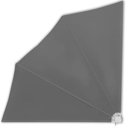 Collapsible Balcony Side Awning Grey 140x140 cm