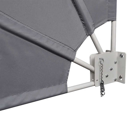Collapsible Balcony Side Awning Grey 140x140 cm