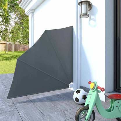 Collapsible Balcony Side Awning Grey 140x140 cm