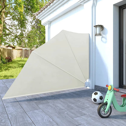 Collapsible Balcony Side Awning Cream 160x240 cm