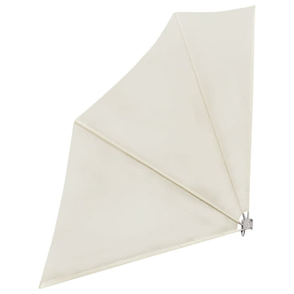 Collapsible Balcony Side Awning Cream 140x140 cm