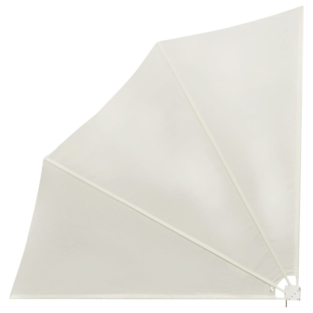 Collapsible Balcony Side Awning Cream 140x140 cm