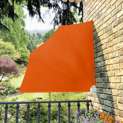 Collapsible Balcony Side Awning Terracotta 140x140 cm