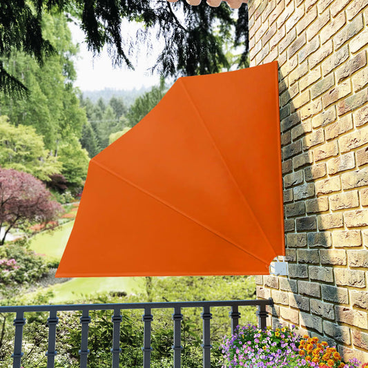 Collapsible Balcony Side Awning Terracotta 140x140 cm