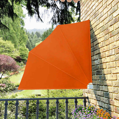 Collapsible Balcony Side Awning Terracotta 140x140 cm