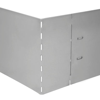 Set of 5 Flexible Lawn Fence Galvanised Steel 100 x 14 cm