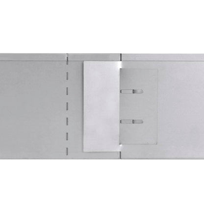 Set of 5 Flexible Lawn Fence Galvanised Steel 100 x 14 cm