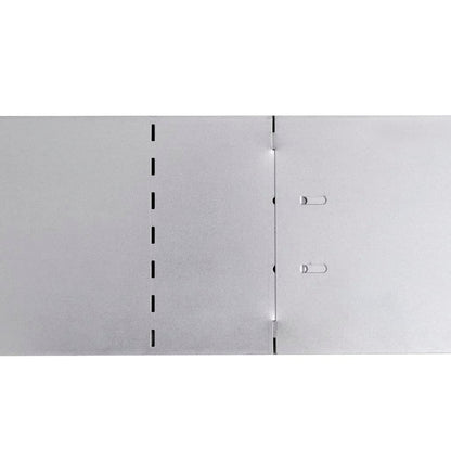Set of 10 Flexible Lawn Fence Galvanised Steel 100 x 14 cm