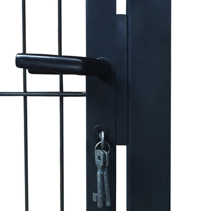 2D Fence Gate (Single) Anthracite Grey 106 x 170 cm