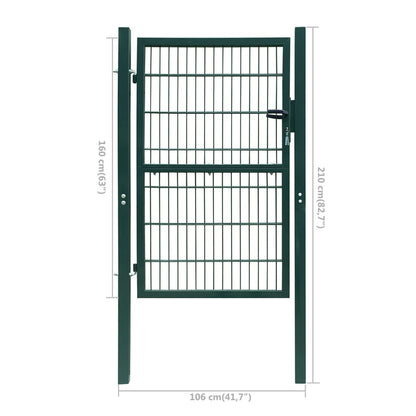 2D Fence Gate (Single) Green 106 x 210 cm