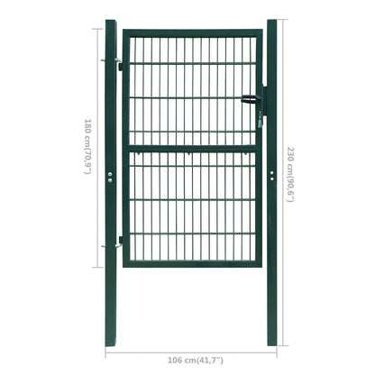 2D Fence Gate (Single) Green 106 x 230 cm
