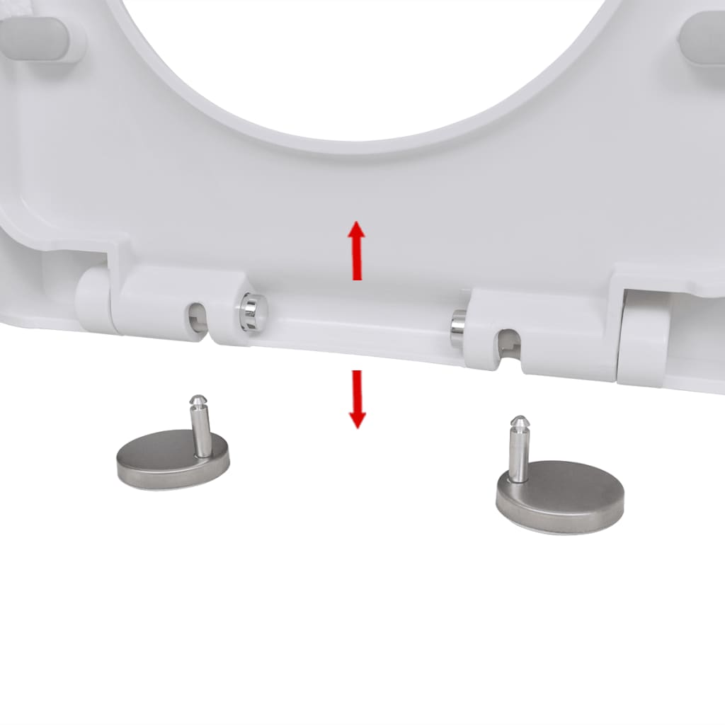 Soft-close Toilet Seat with Quick-release Design White Square