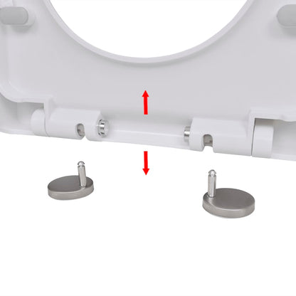 Soft-close Toilet Seat with Quick-release Design White Square