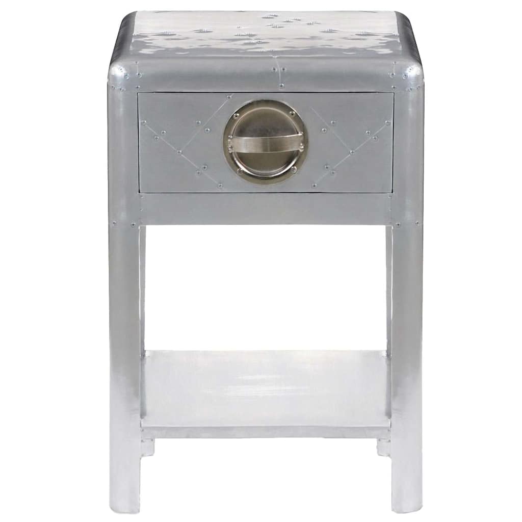 Aviator End Table with 1 Drawer Vintage Aircraft Airman Style