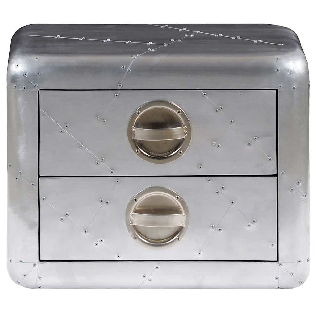 Aviator End Table with 2 Drawers Vintage Aircraft Airman Style