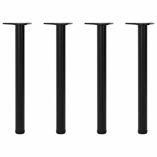 4 Height Adjustable Table Legs Black 710 mm