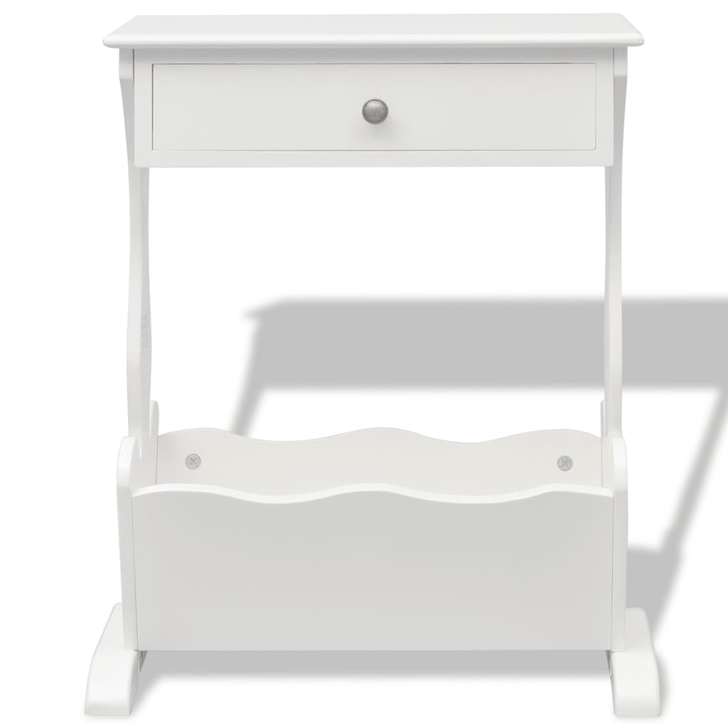 Magazine Rack Melrose White