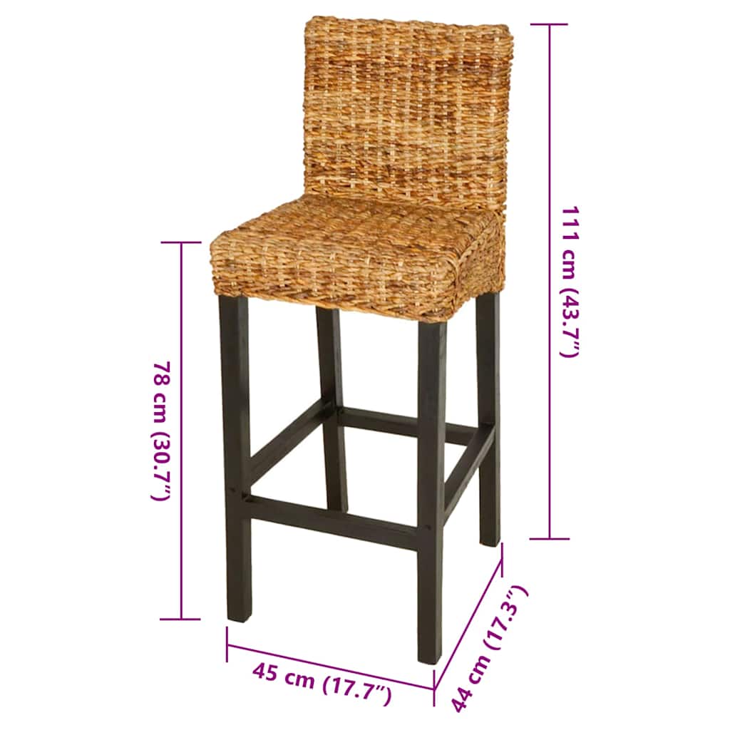 Bar Stools 2 pcs Abaca