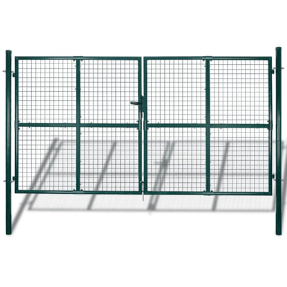 Double Door Fence Gate 300x150 cm Powder-Coated Steel