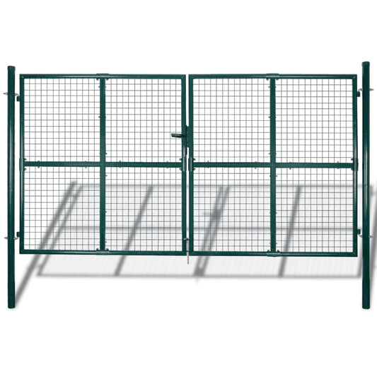 Double Door Fence Gate 300x150 cm Powder-Coated Steel
