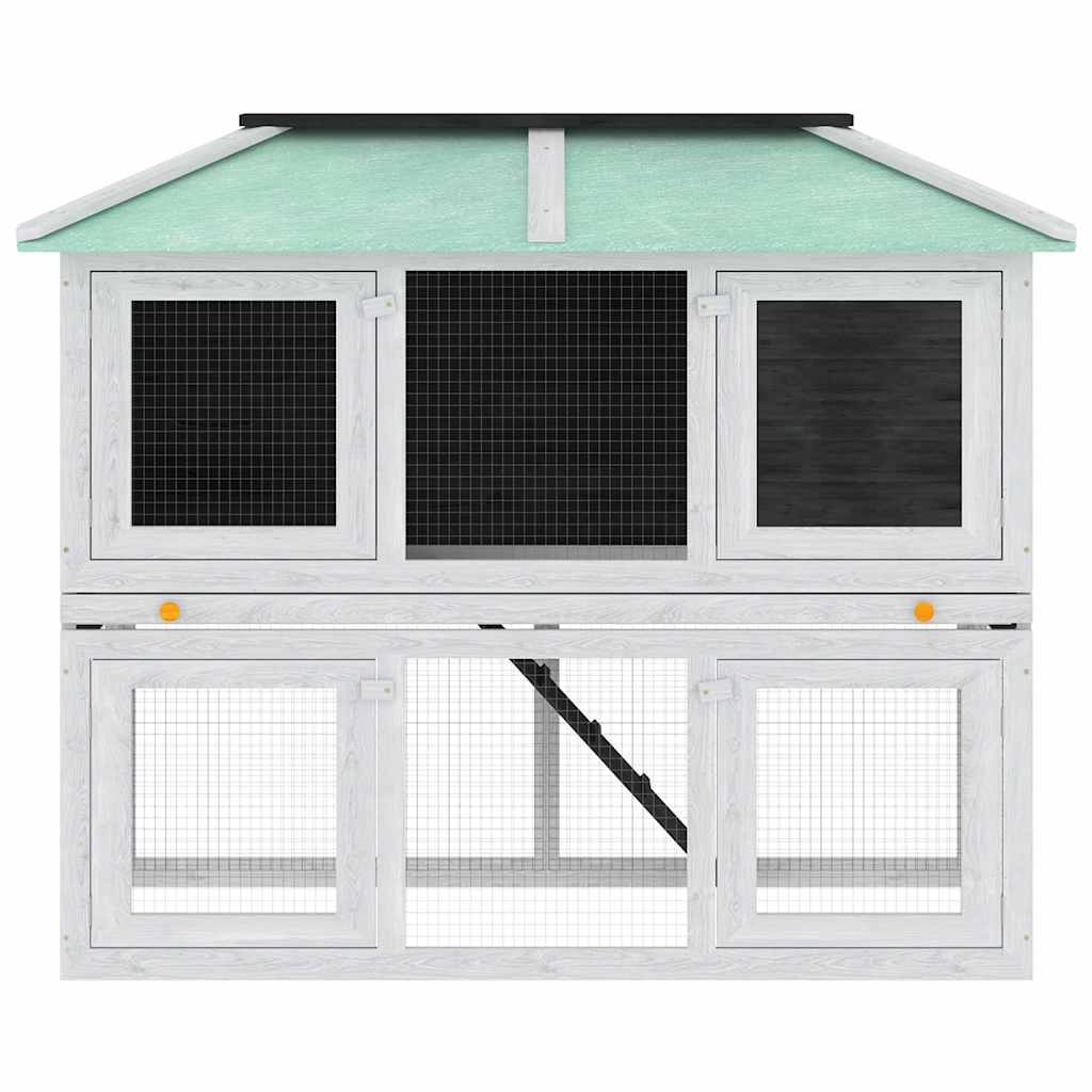 Animal Rabbit Cage Double Floor Wood